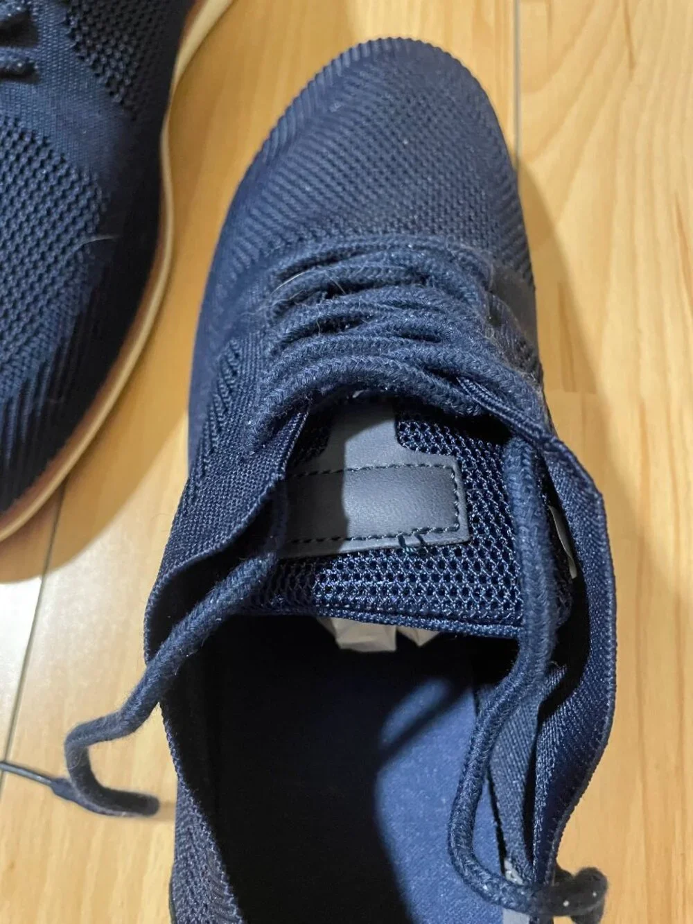 NWOT Navy Blue Knit Derby Shoes